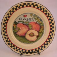 Susan Winget PEACHES 9 7/8" Harvest Plate